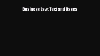 [PDF Download] Business Law: Text and Cases [PDF] Full Ebook