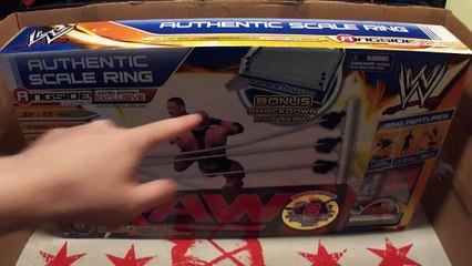 My WWE:Authentic Scale Ring With Ringside Collectibles Exclusive Smackdown Ring Skirt