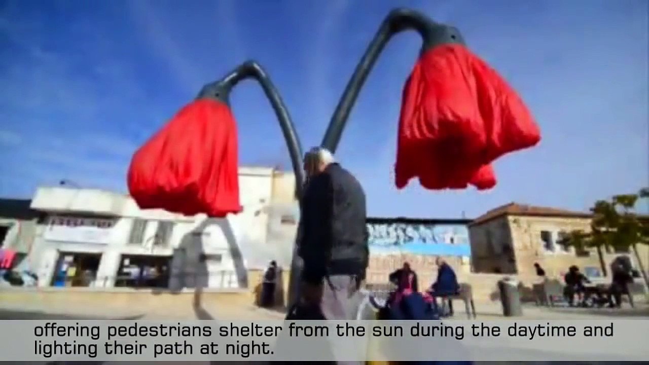 These Flower Lamps Bloom When People Stand Under Them