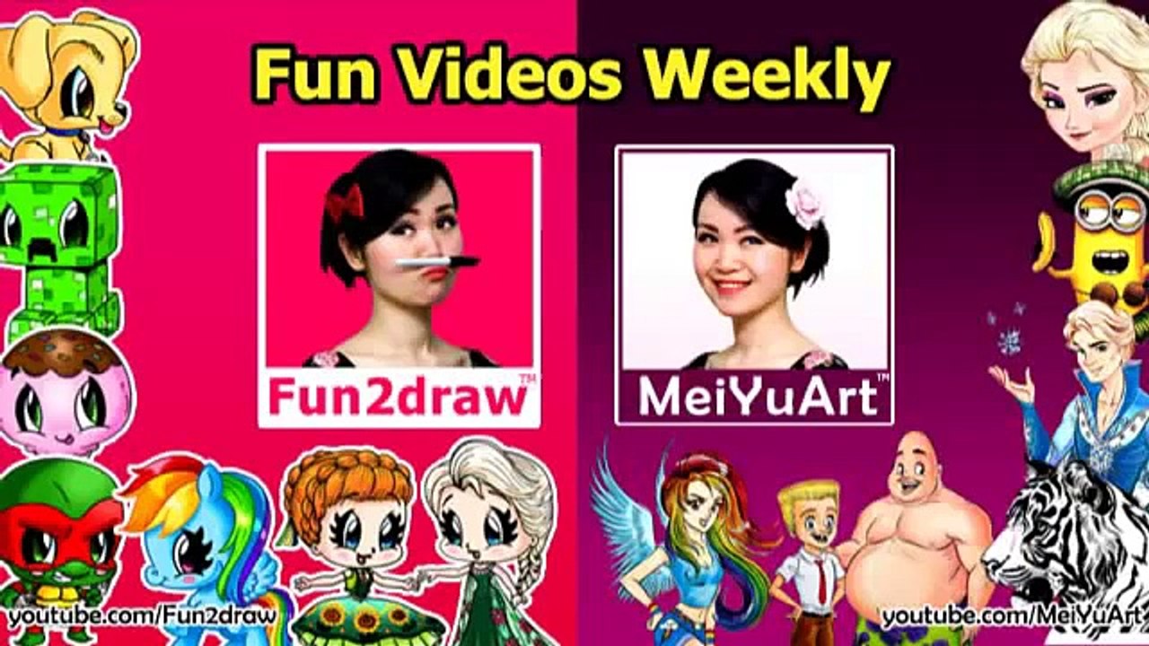 How to Draw Disney Princesses & Characters Inspired by Frozen Anna Fun2draw cartoon