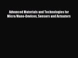 [PDF Download] Advanced Materials and Technologies for Micro/Nano-Devices Sensors and Actuators