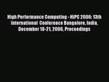 [PDF Download] High Performance Computing - HiPC 2006: 13th International  Conference Bangalore