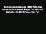 [PDF Download] Artificial Neural Networks - ICANN 2008: 18th International Conference Prague