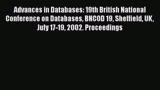 [PDF Download] Advances in Databases: 19th British National Conference on Databases BNCOD 19