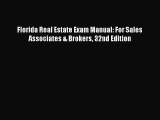 Download Florida Real Estate Exam Manual: For Sales Associates & Brokers 32nd Edition PDF Free