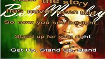 get up , stand up - Bob Marley - track and karaoke lyrics -pista y letra