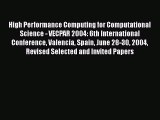 [PDF Download] High Performance Computing for Computational Science - VECPAR 2004: 6th International