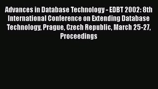 [PDF Download] Advances in Database Technology - EDBT 2002: 8th International Conference on