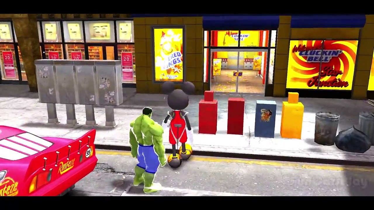 Old Macdonald Had a Farm HULK Mickey Mouse Disney Cars Pixar Lightning Flash McQueen Songs