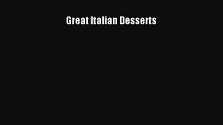 Read Great Italian Desserts Ebook Free