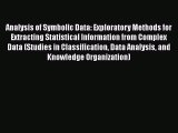 [PDF Download] Analysis of Symbolic Data: Exploratory Methods for Extracting Statistical Information