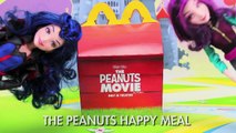 Mal & Evie Peanuts Movie Happy Meal Toy Review DisneyToysFan.