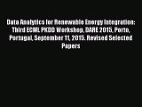 [PDF Download] Data Analytics for Renewable Energy Integration: Third ECML PKDD Workshop DARE