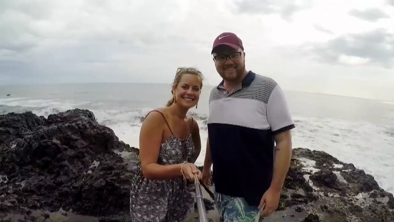 Man Gets Hit By A Wave And Loses Glasses