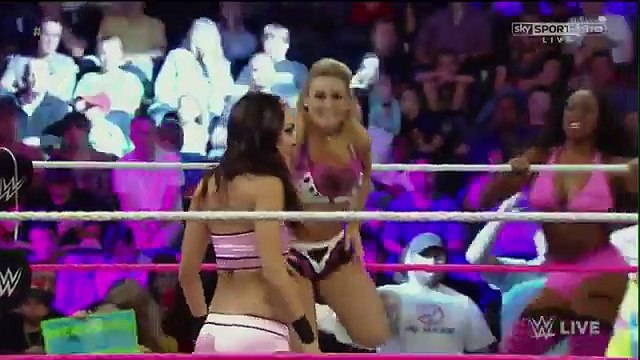 WWE RAW 10.13.14 Brie Bella, Natalya & Naomi vs. Cameron, Nikki Bella & Summer Rae (720p)