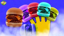 The Cartoon Finger Family | Burger Finger Family | Nursery Daddy Family Finger Rhyme |