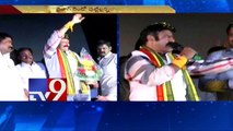 Balakrishna sings Dictator song at Jagadamba theatre in Visakha