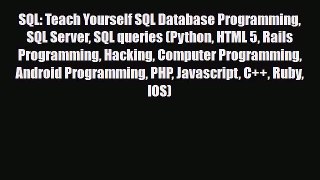 [PDF Download] SQL: Teach Yourself SQL Database Programming SQL Server SQL queries (Python