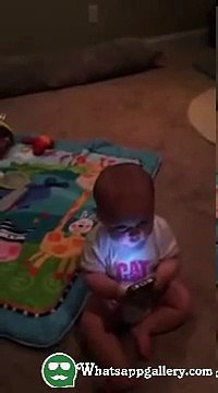 Whatsapp funny videos - 6 months old baby's crazy reaction over smartphone | Awful baby reactions ever seen