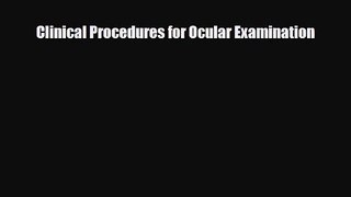 PDF Download Clinical Procedures for Ocular Examination PDF Full Ebook
