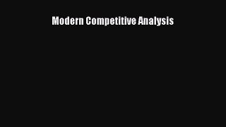 [PDF Download] Modern Competitive Analysis [PDF] Online