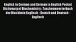 PDF Download English to German and German to English Pocket Dictionary of Biochemistry : Taschenwoerterbuch