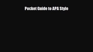[PDF Download] Pocket Guide to APA Style [PDF] Full Ebook
