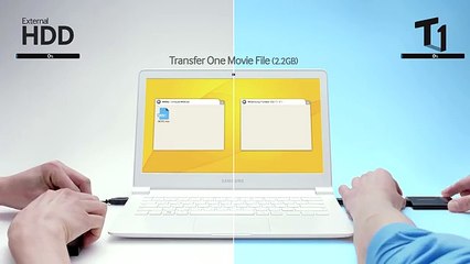 File transfer speed test - Samsung Portable SSD T1