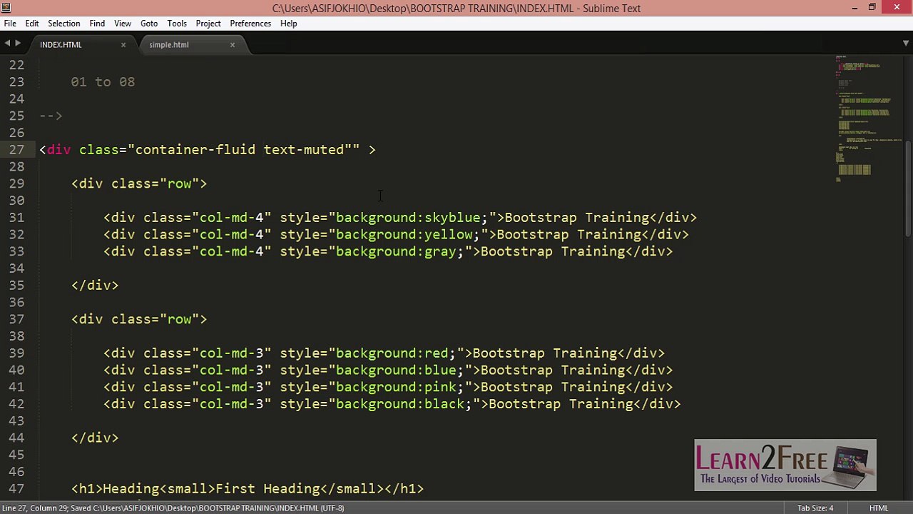 Bootstrap Framework Tutorial in Urdu Part-06