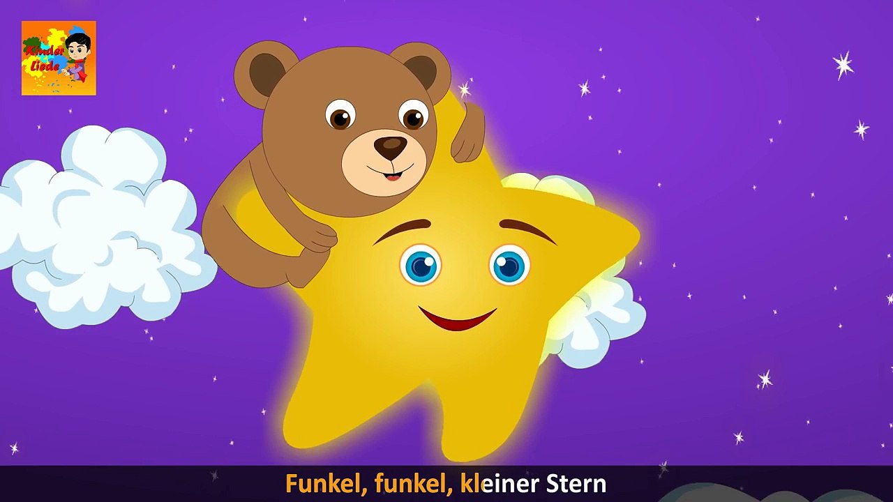 Funkel, funkel, kleiner Stern | Kinderlieder deutsch | Twinkle Twinkle in German
