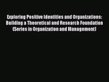 [PDF Download] Exploring Positive Identities and Organizations: Building a Theoretical and