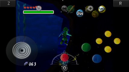 (RetroArch) Legend of Zelda Majoras Mask - Underwater to Drown at Pinnacle Rock Night Cave