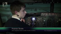 Cross - wind take-- off and landing on a Boeing 73rCL. Baltic Aviation Academy  Video Arts