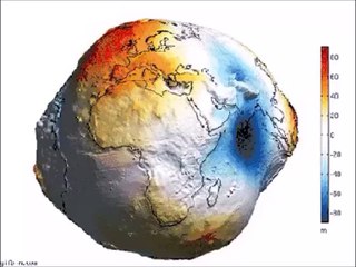 The earth is not round. Here is the earth without oceans.