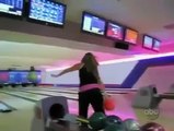 Epic Bowling accident - Dumb girl