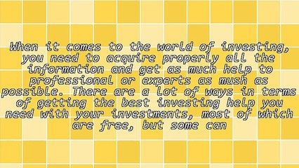 Investing Help: What Are You Looking For?