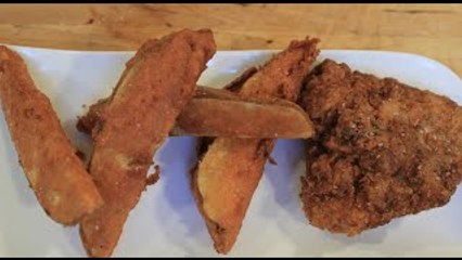 KFC Fried Chicken and Potato Wedges!!!