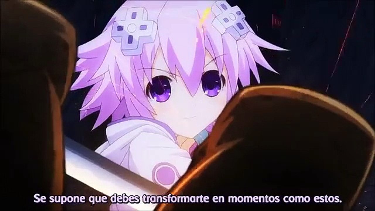 ENGLISH DUB   Neptune and Noire vs Ancient Dragon - Hyperdimension Neptunia The Animation