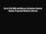 Excel 2016 VBA and Macros (includes Content Update Program) (MrExcel Library) Free Download