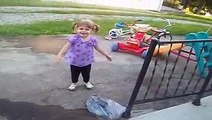 Cute Baby Laughing At Popping Water Balloon By His Sister