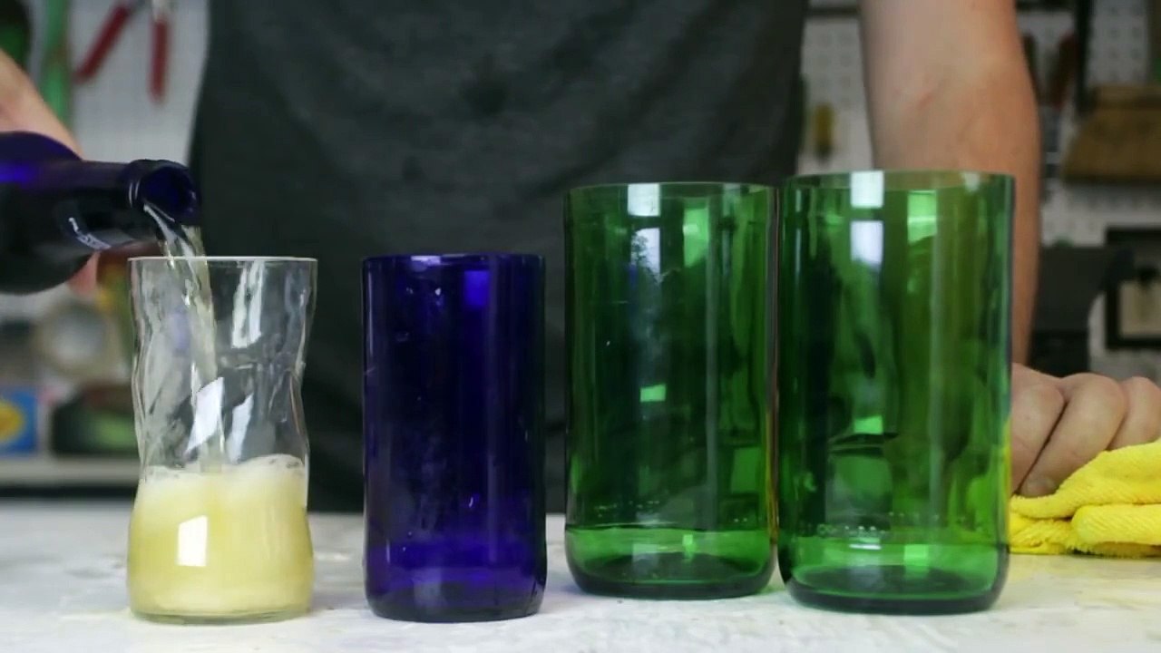 DIY Drinking Glasses from a Beer Bottle