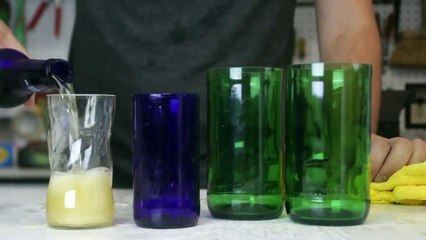 DIY Drinking Glasses from a Beer Bottle