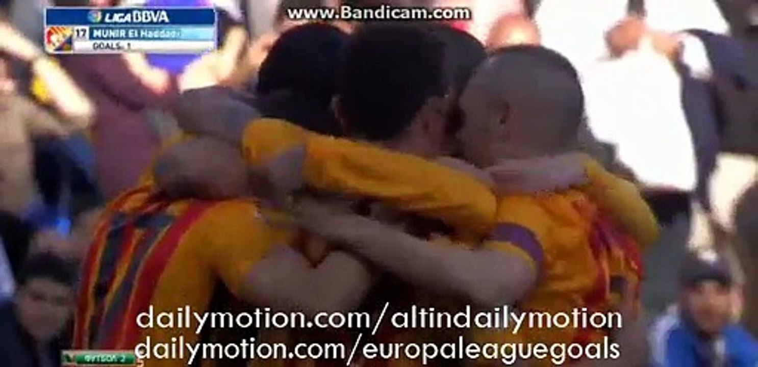 Munir El-Haddadi Amazing Goal in 1st Minute - Malaga 0-1 Barcelona - Liga BBVA - 23.01.2016