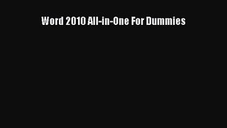 Word 2010 All-in-One For Dummies  Free PDF