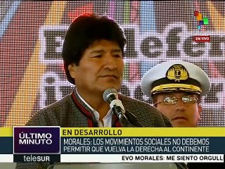Morales: no podemos permitir que la derecha vuelva en Latinoamérica