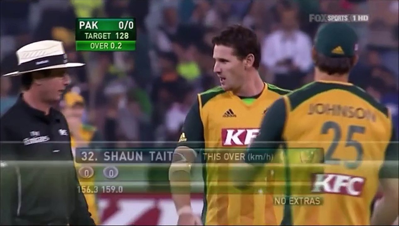 Shaun 'The Wild Thing' Tait - Very Fast Over vs Pakistan MCG T20 2009-10 HD