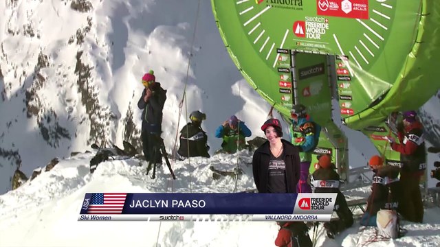 Winning run Jackie Paaso (USA) - Vallnord Arcalís - Swatch Freeride World Tour 2016