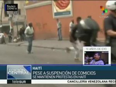 Haití: no cesan protestas pese a cancelación de comicios