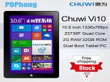 In Stock! Chuwi Vi10 Dual Boot Windows 8.1 10.6 Inch 32GB 2GB Tablet Pc Z3736F Quad Core 1366x768px Tablet Pc 8000mAh-in Tablet PCs from Computer