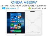 Intel Quad Core Dual Boot Windows 10 Android 4.4 tablet pcs 8 inch IPS screen RAM 2GB ROM 32GB Games computer laptop ONDA v820w-in Tablet PCs from Computer